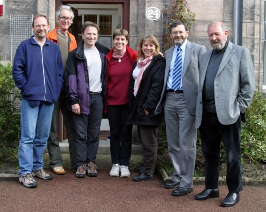 The Carpenter team outside the Elphinstone Institute, University of Aberdeen, 2004